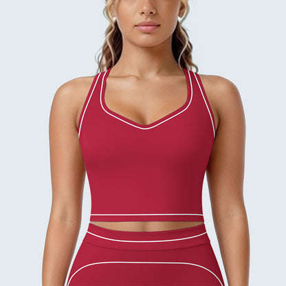 SOLBANA Contour H-Back Tank in Red