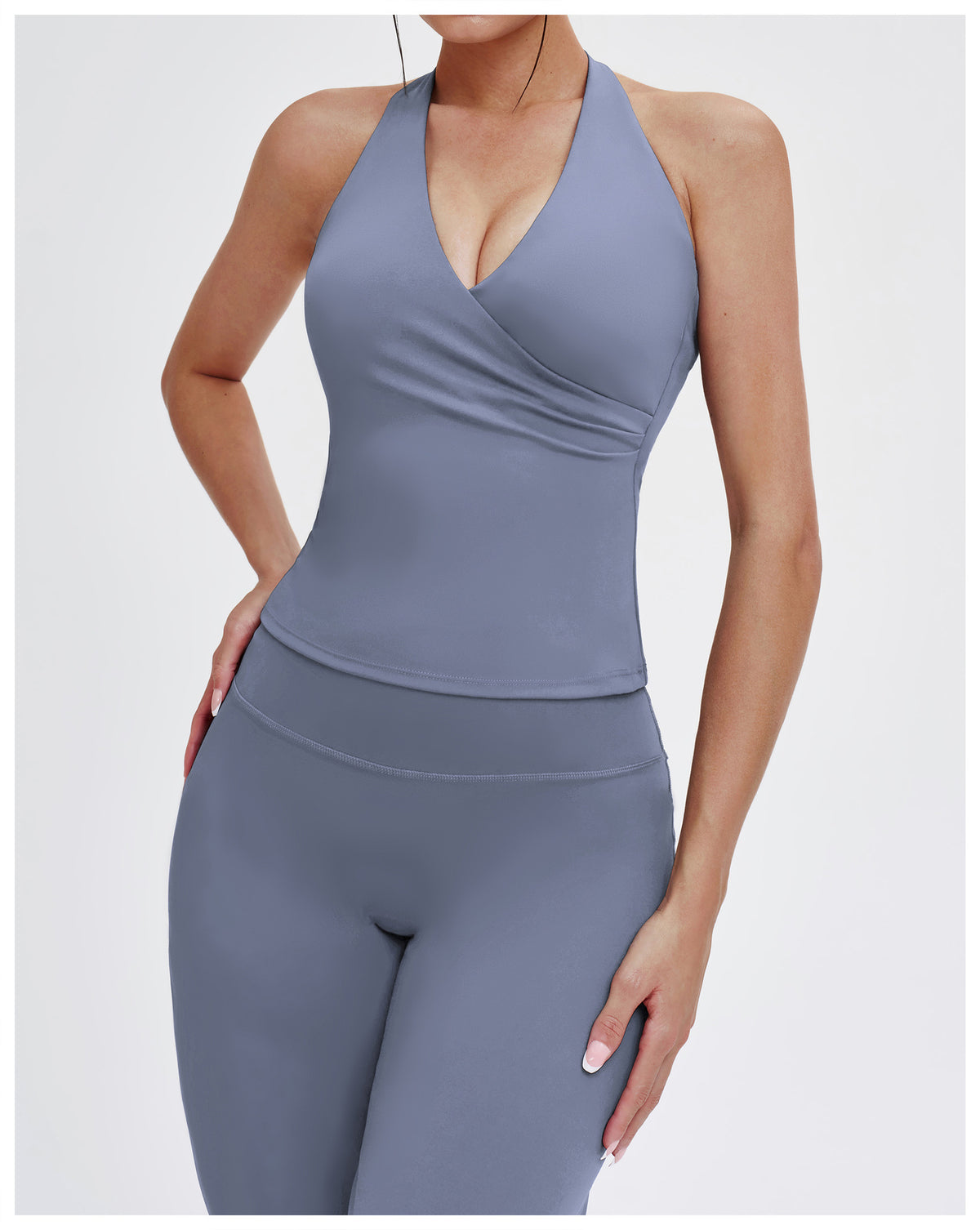 SOLBANA Studio V-Neck Halter Tank - alternate product view