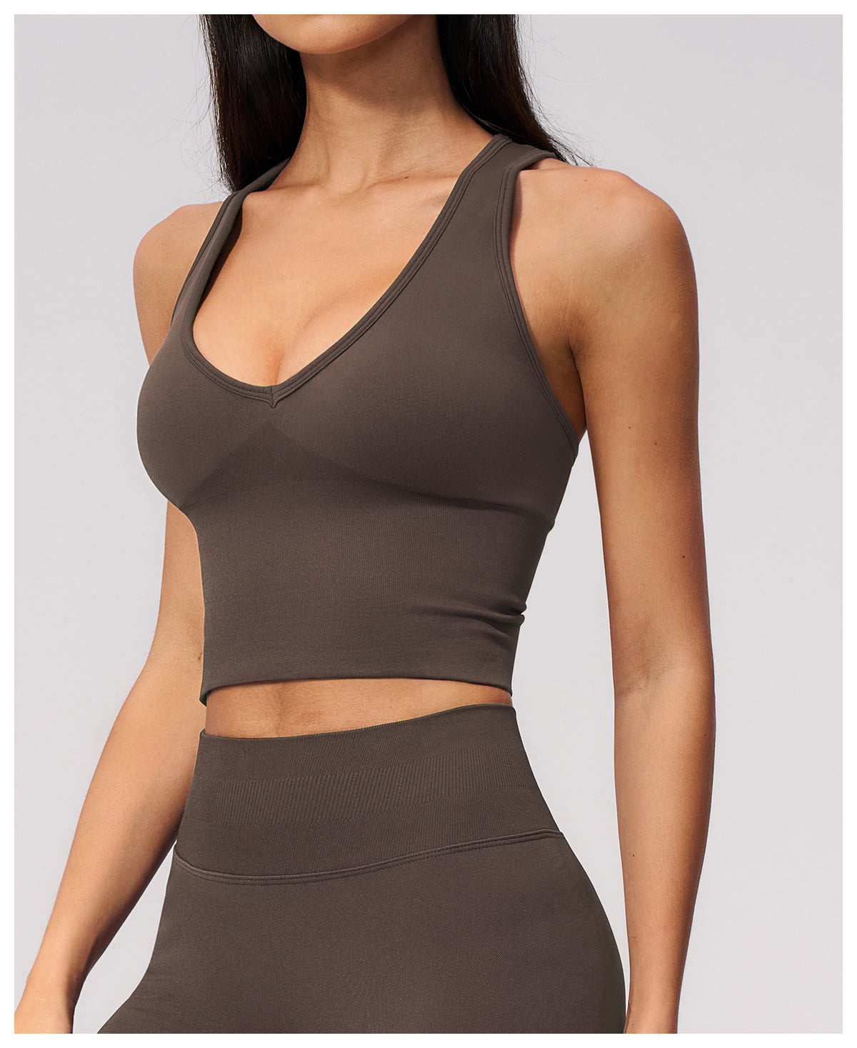 SOLBANA Form Sculpt V-Neck Tank - alternate product view
