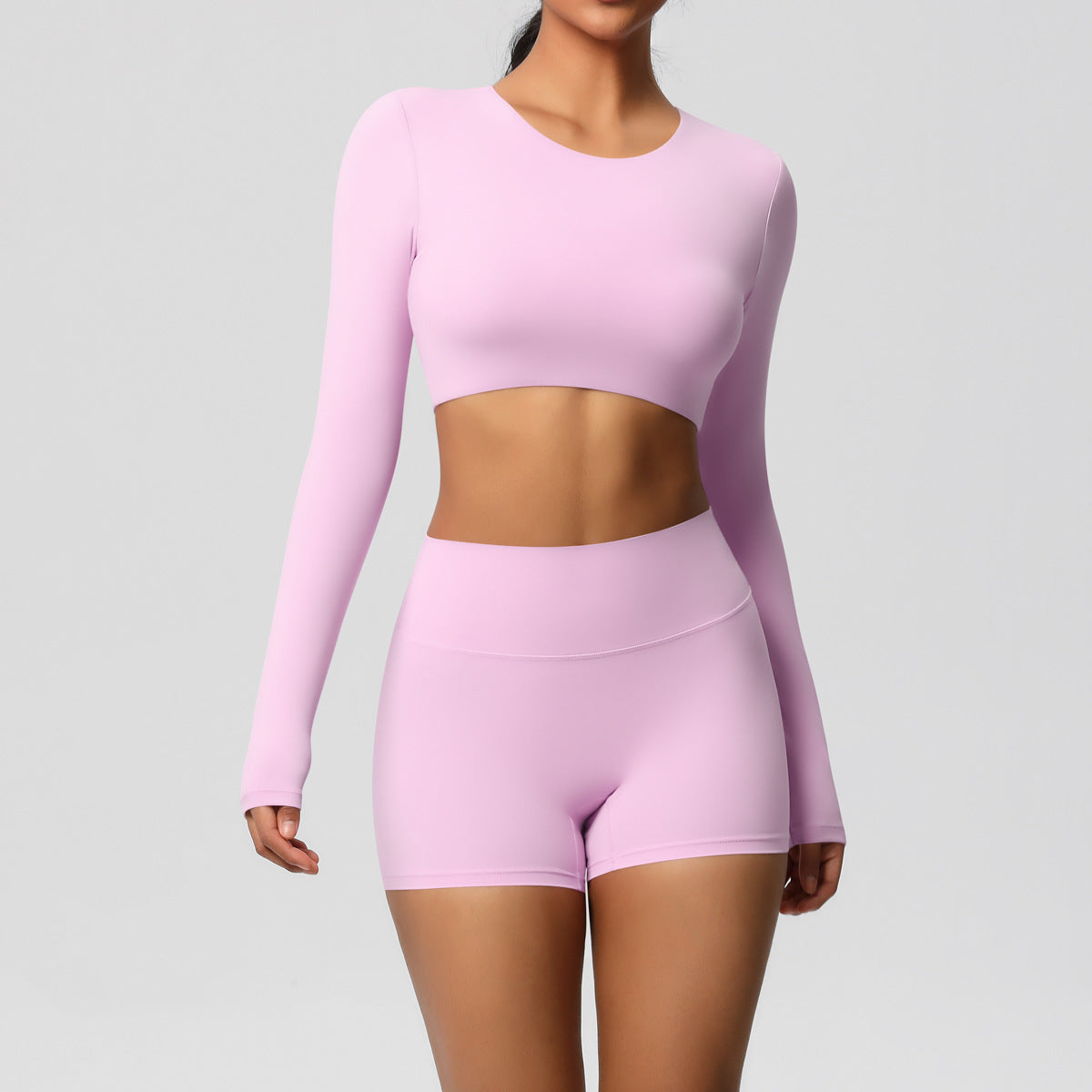 SOLBANA Studio Brushed 2-Piece Short Set in Pink