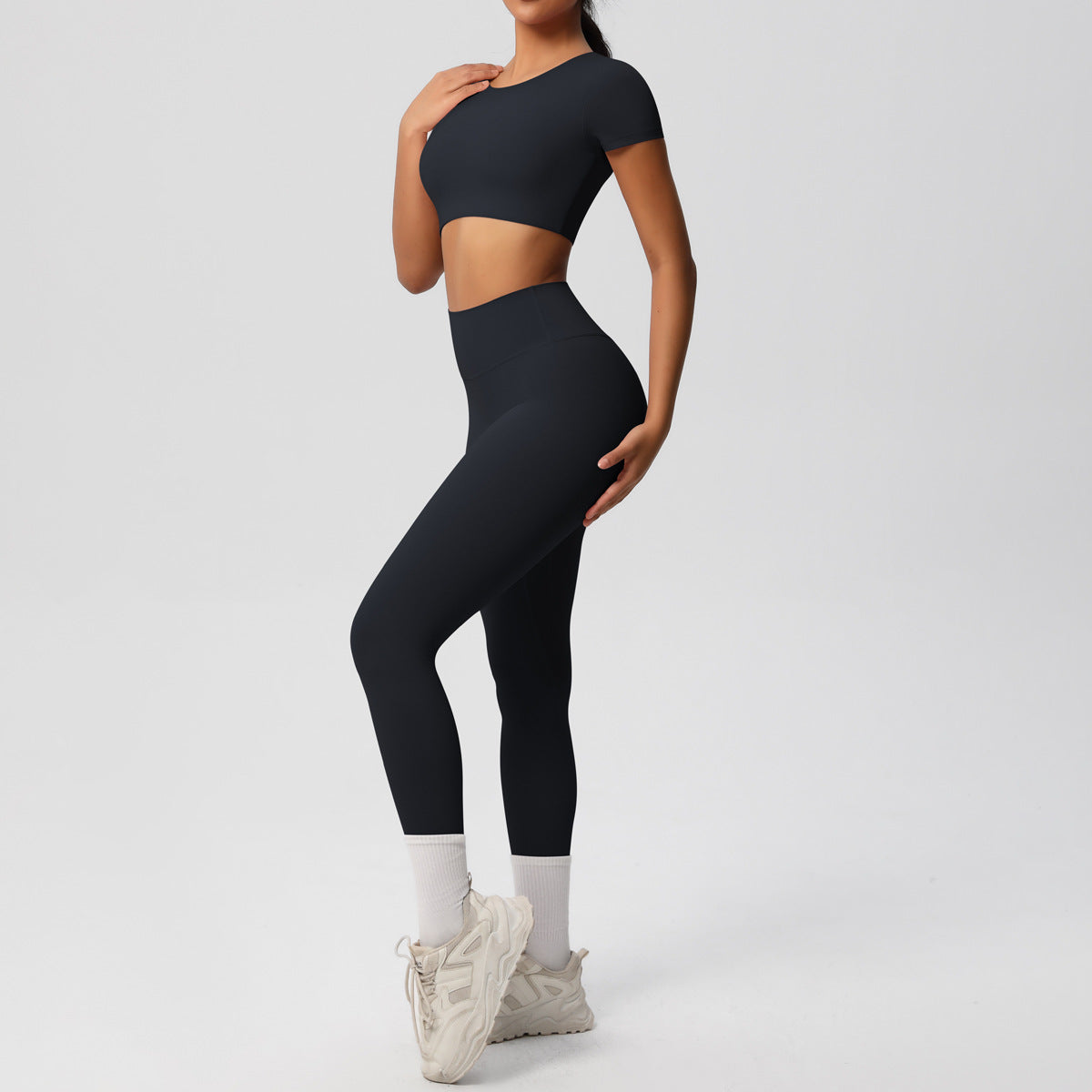 SOLBANA Form Sculpt Tee 2-Piece Legging Set - alternate product view