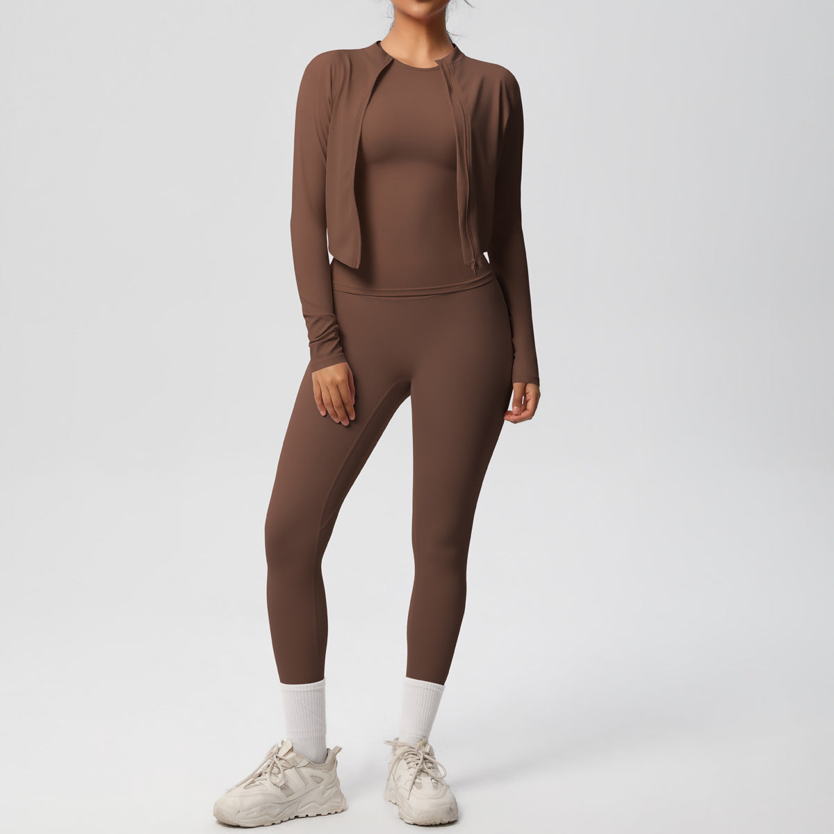 SOLBANA Studio Zip matching three-piece legging outfit
