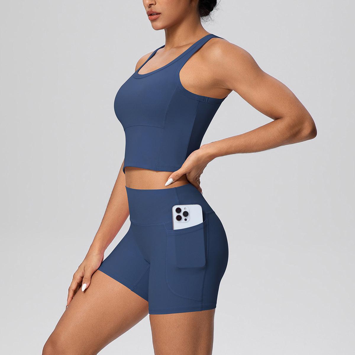 SOLBANA Studio Pocket Short Set in Ocean