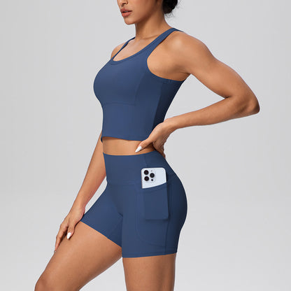 SOLBANA Studio Pocket Short Set in Ocean