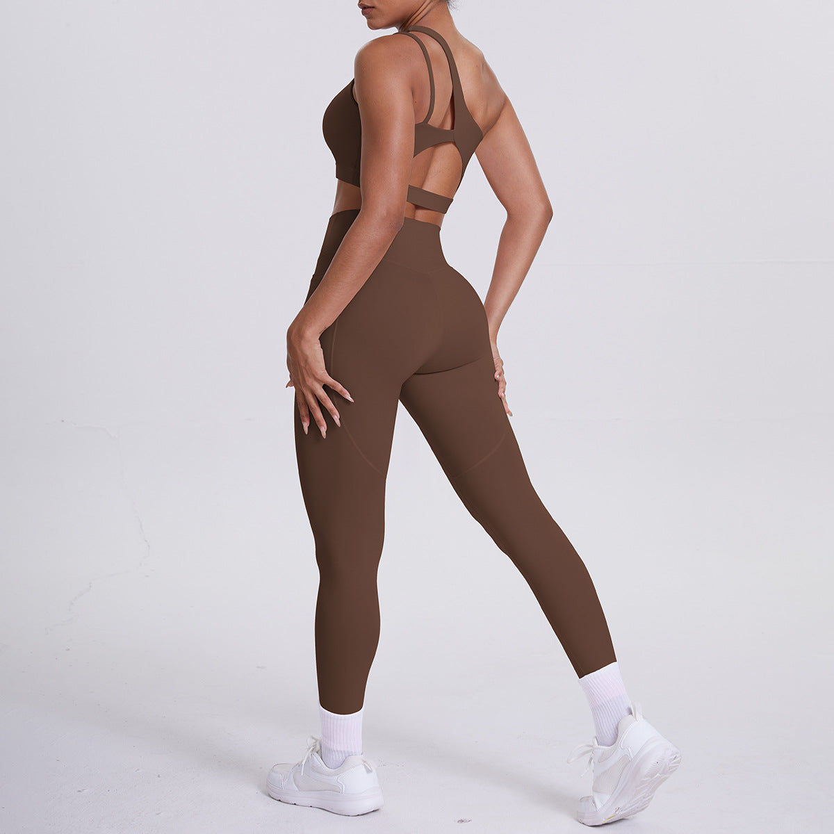 SOLBANA Studio One-Shoulder Pocket Legging Set - alternate product view