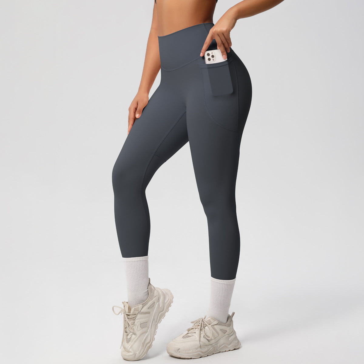 SOLBANA Studio Pocket Legging in Gray
