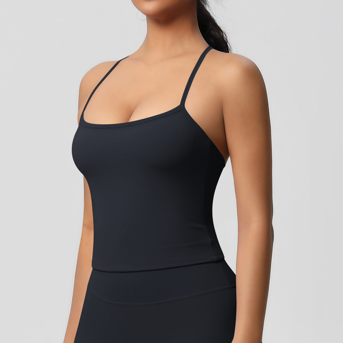 SOLBANA Studio Tie-Back Crop Tank - alternate product view