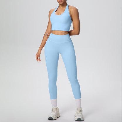 SOLBANA Studio Halter 2-Piece Pant Set in Sky Blue