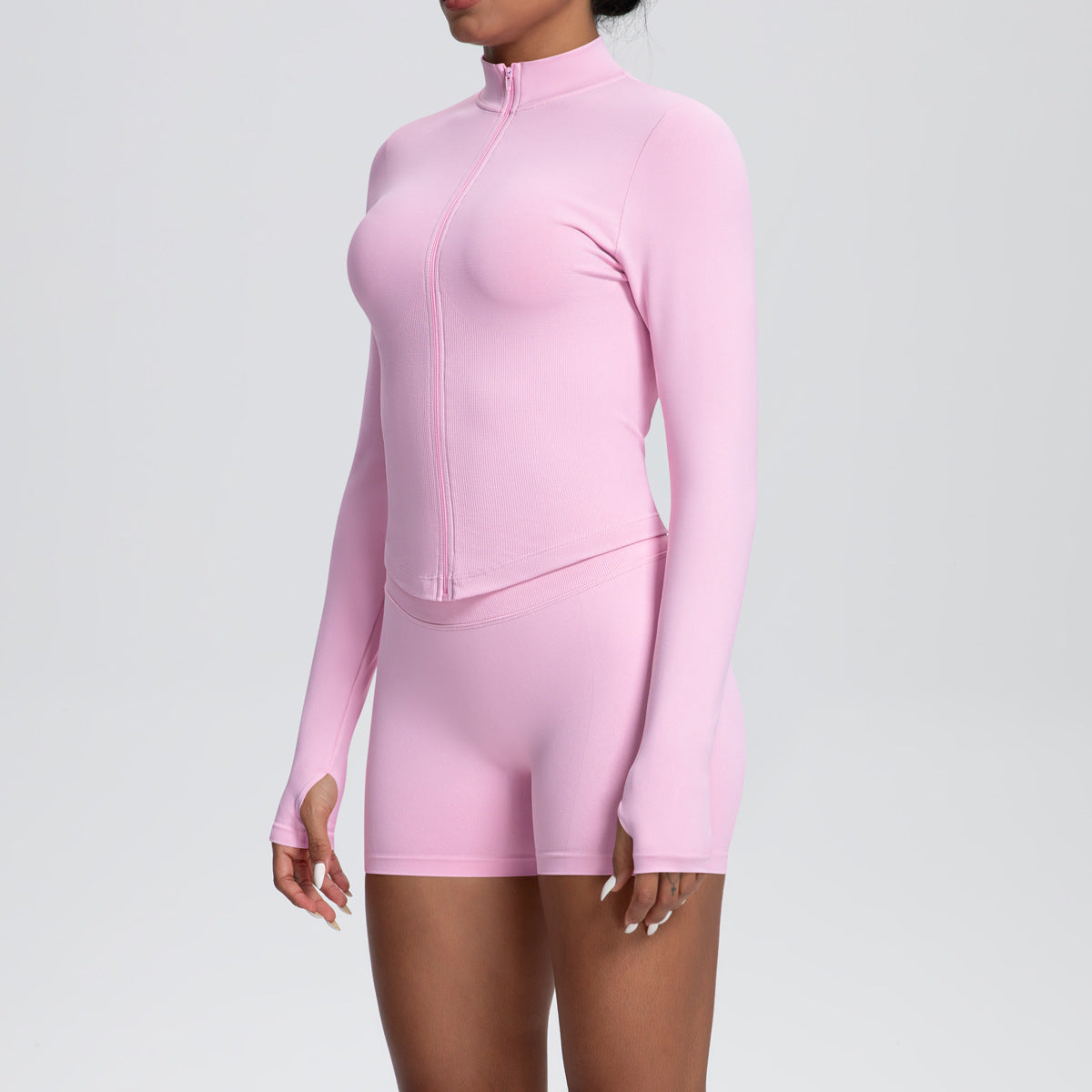 SOLBANA Studio Zip Jacket 2-Piece Short Set - alternate product view
