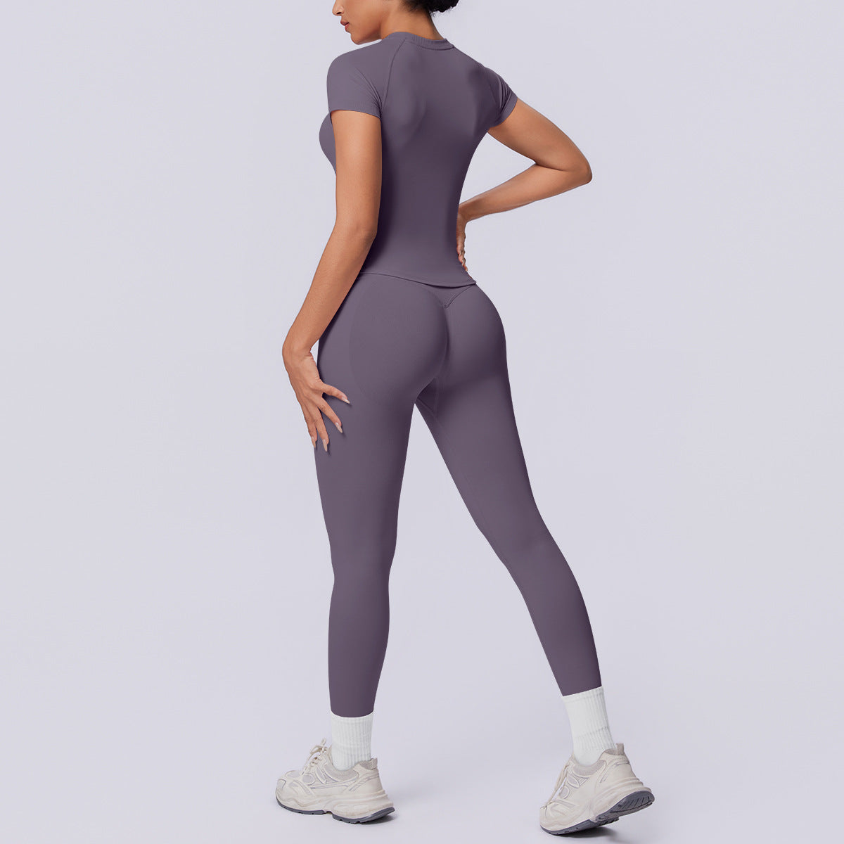 SOLBANA Studio Tee Legging Set in Truffle