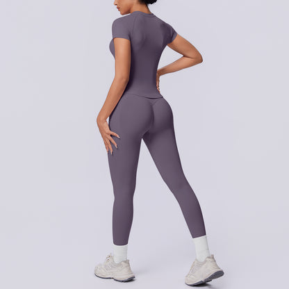 SOLBANA Studio Tee Legging Set in Truffle