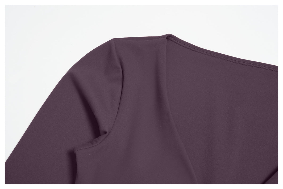 SOLBANA Studio Cropped V-Neck Long Sleeve - alternate product view