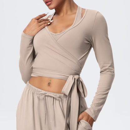 SOLBANA Studio Tie-Detail Long Sleeve in Linen