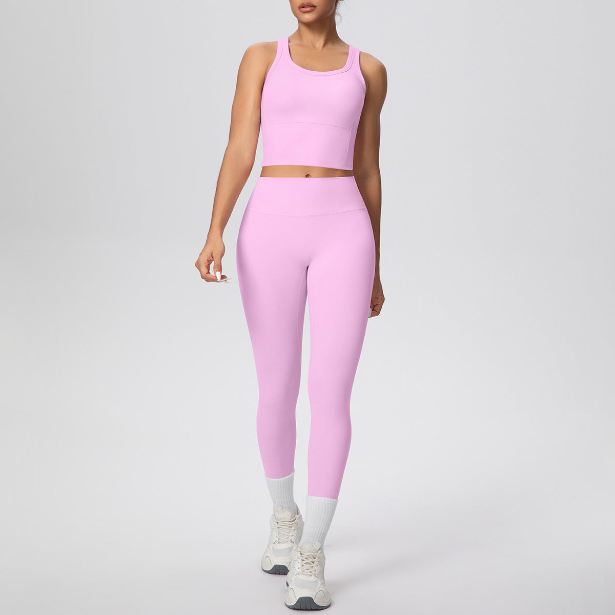 SOLBANA Coast Vest 2-Piece Pant Set in Blush