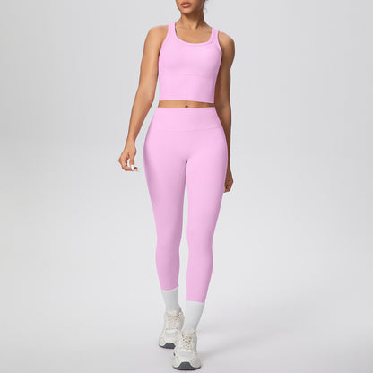 SOLBANA Coast Vest 2-Piece Pant Set in Blush