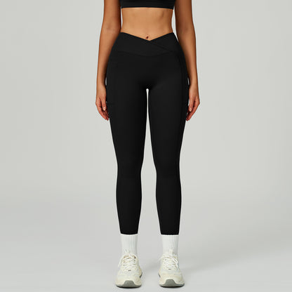 SOLBANA Studio Cross-Waist Legging in Black