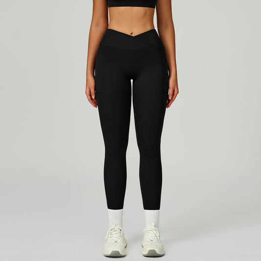 SOLBANA Studio Cross-Waist Legging in Black
