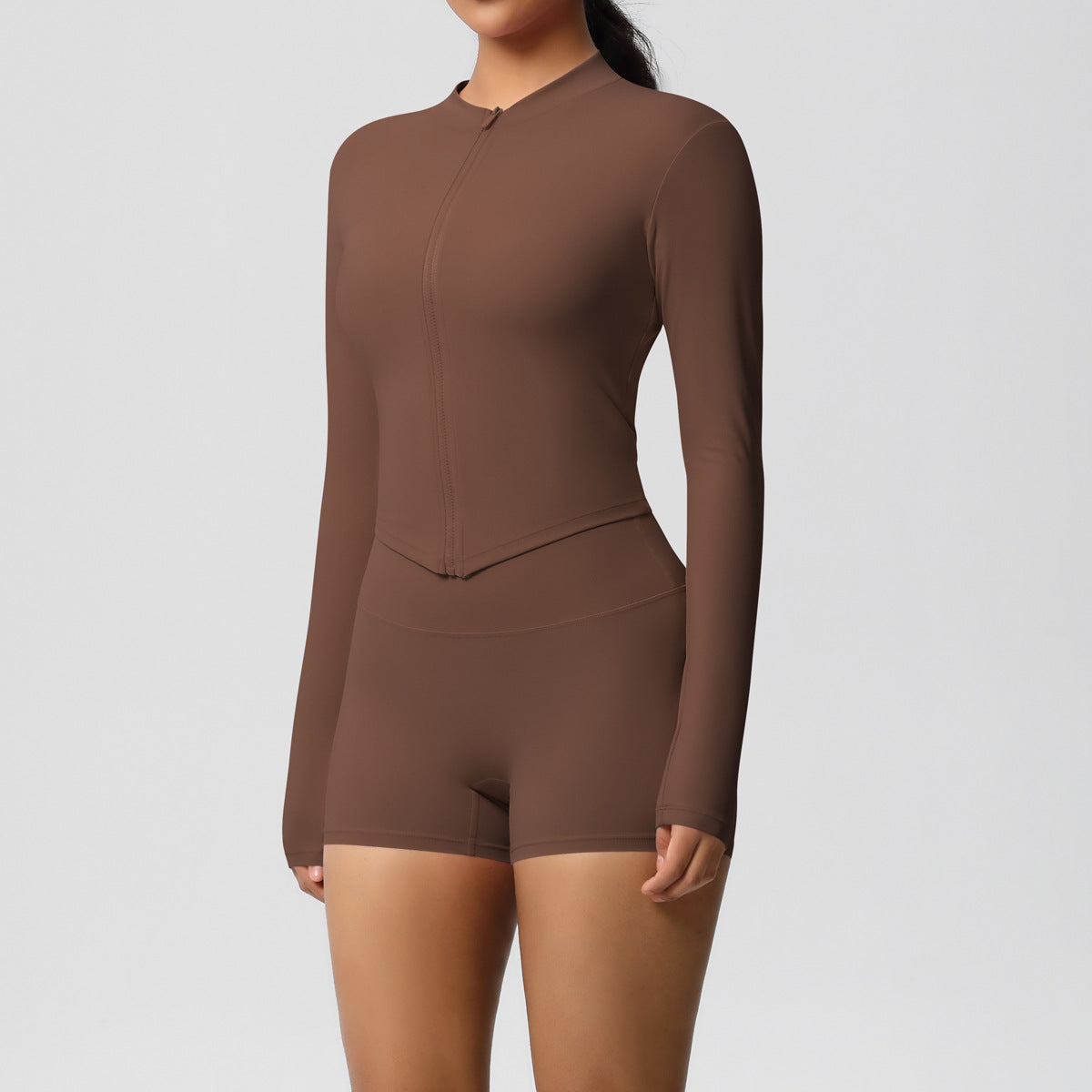 SOLBANA Studio Sculpt Zip 2-Piece Short Set - alternate product view