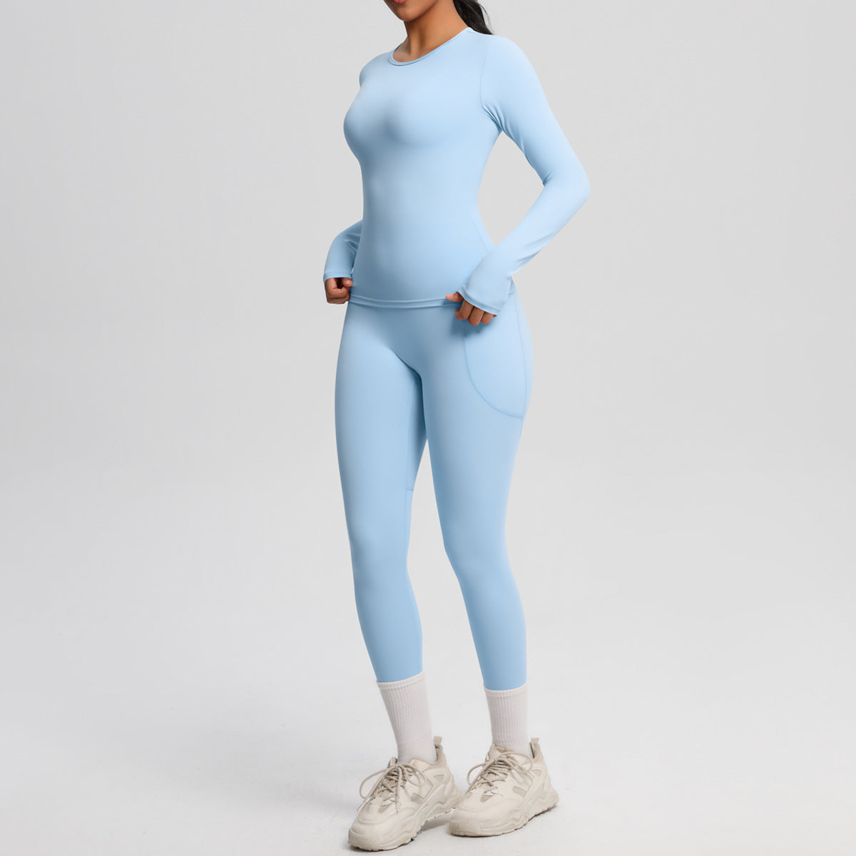 SOLBANA Studio Long-Sleeve Pocket Legging Set - alternate product view