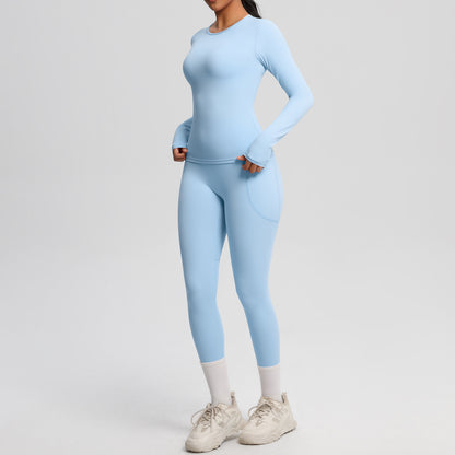 SOLBANA Studio Long-Sleeve Pocket Legging Set - alternate product view