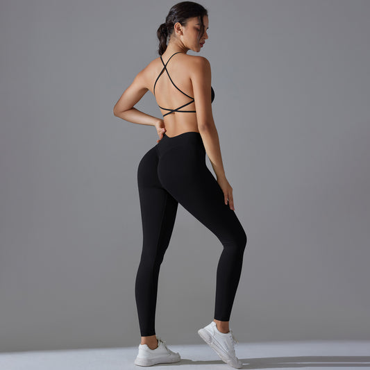 SOLBANA Studio Halter V-Waist Set in Black