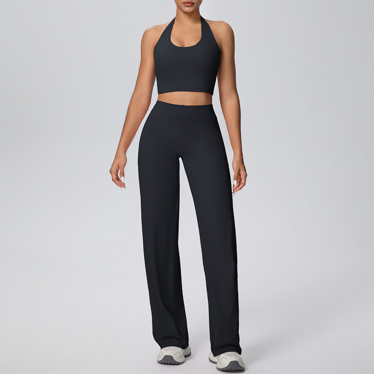SOLBANA Coast Halter Pant Set in Black