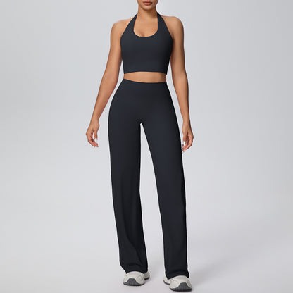 SOLBANA Coast Halter Pant Set in Black