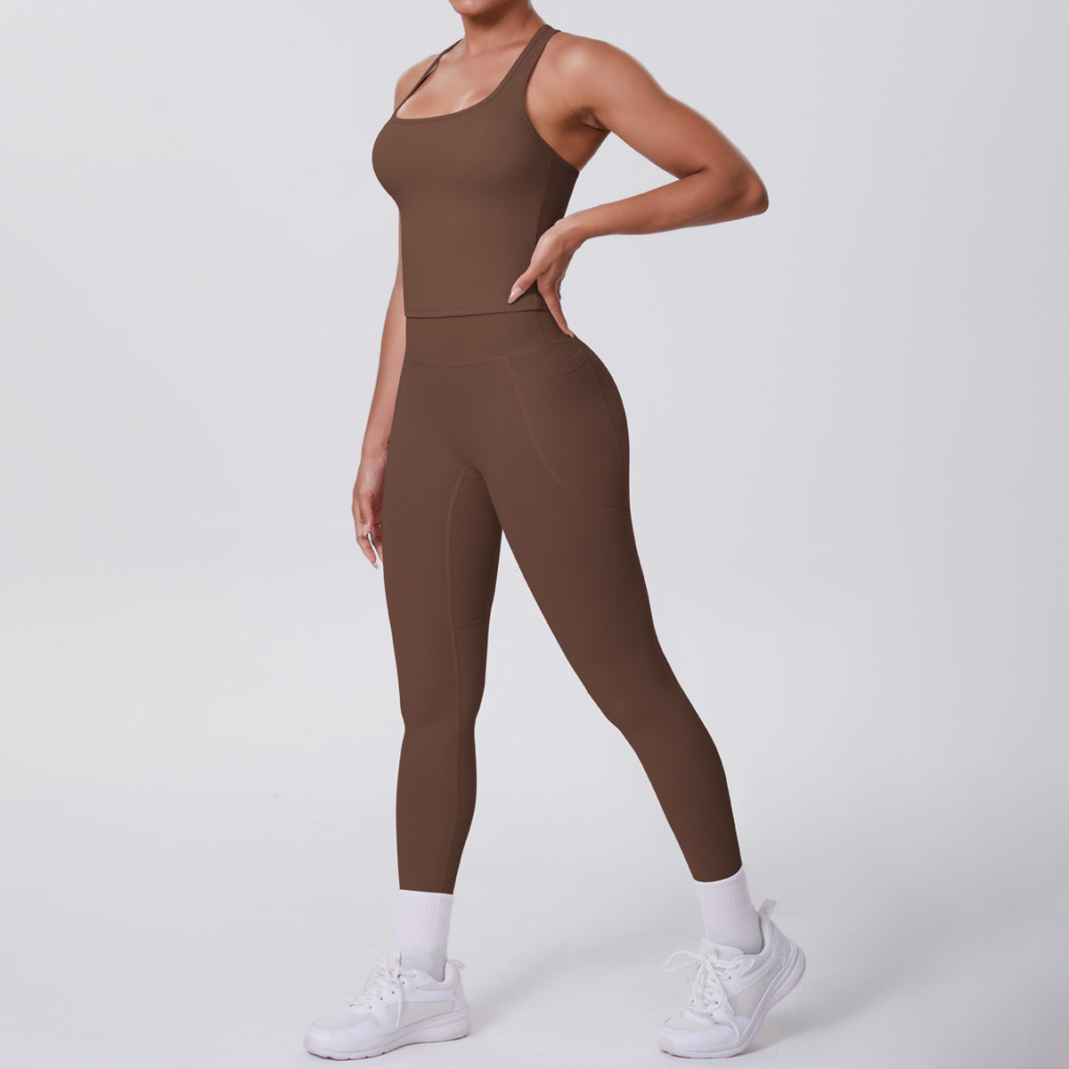 SOLBANA Form Pocket Tank 2-Piece Legging Set - alternate product view