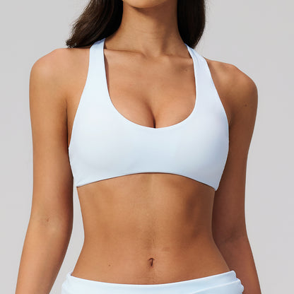 SOLBANA Form Crossback Studio Bra in Magic Blue