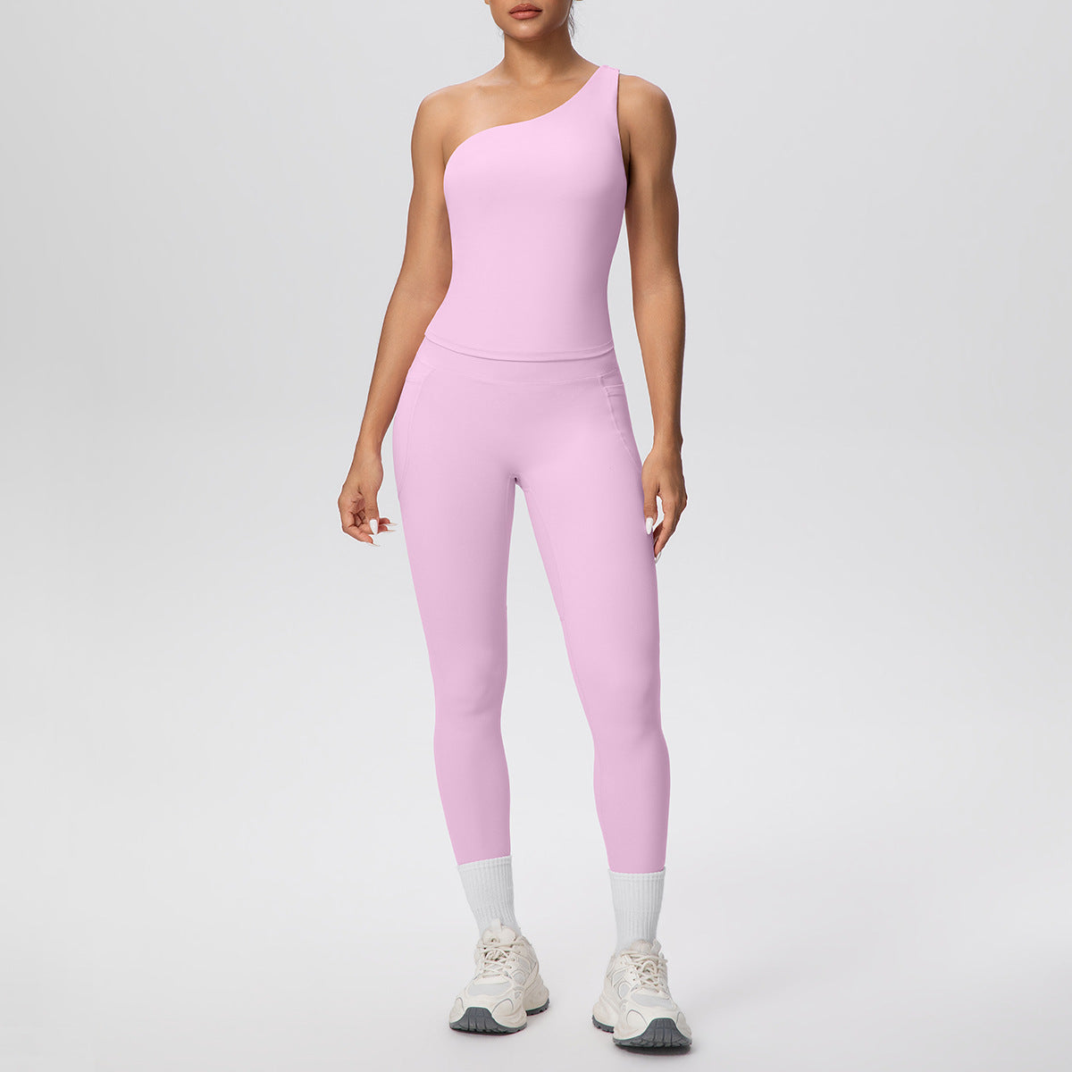 SOLBANA Studio One-Shoulder Legging Set