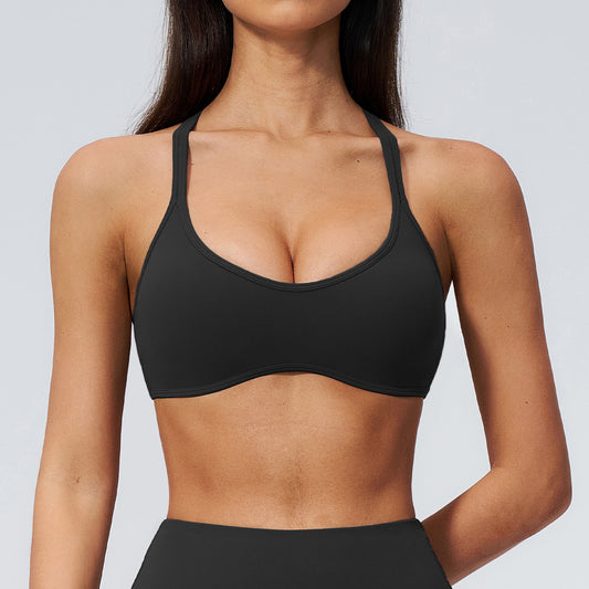 SOLBANA Studio Crossback Bra in Midnight