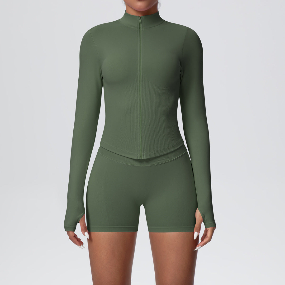 SOLBANA Studio Zip Jacket 2-Piece Short Set - alternate product view