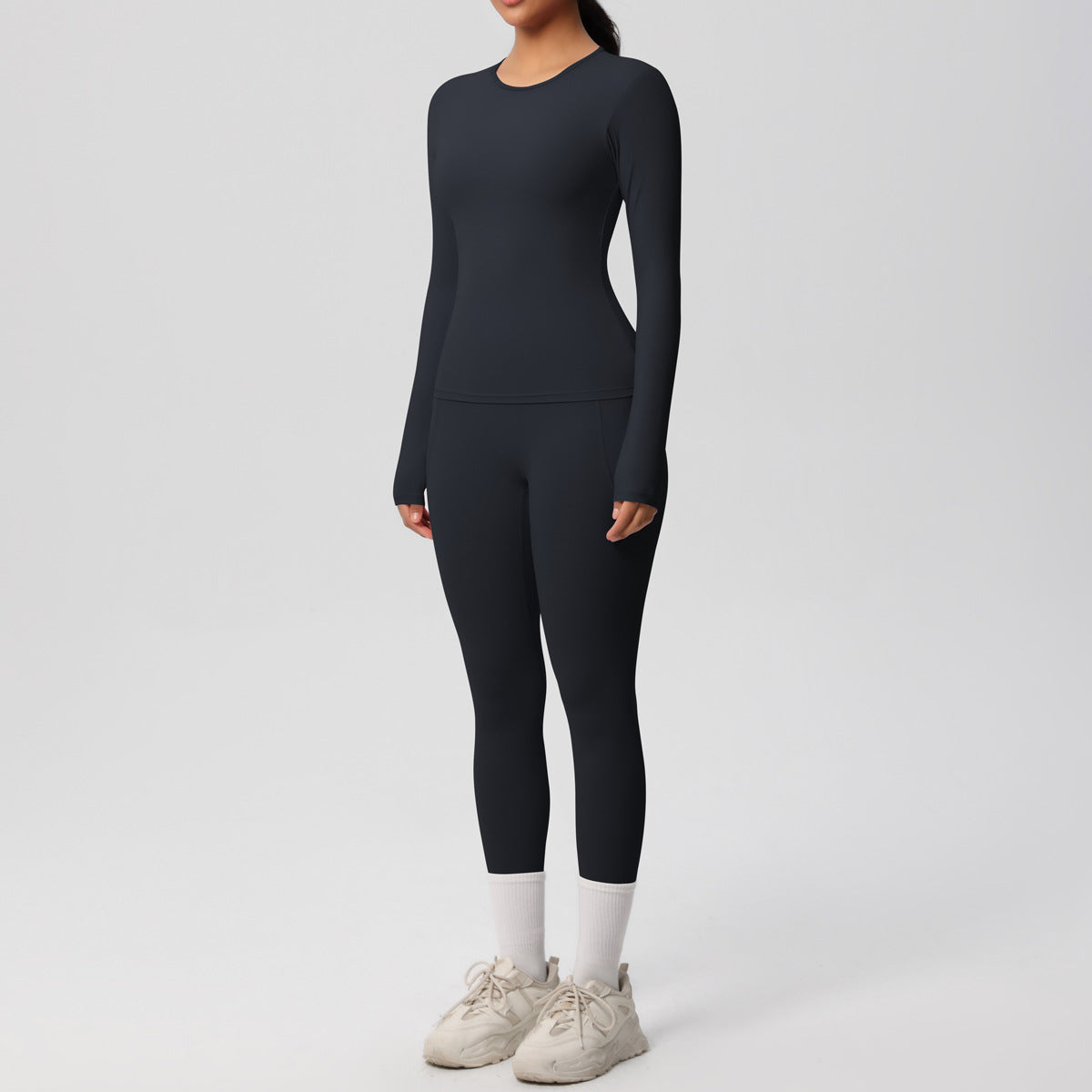 SOLBANA Studio Long-Sleeve Pocket Legging Set - alternate product view