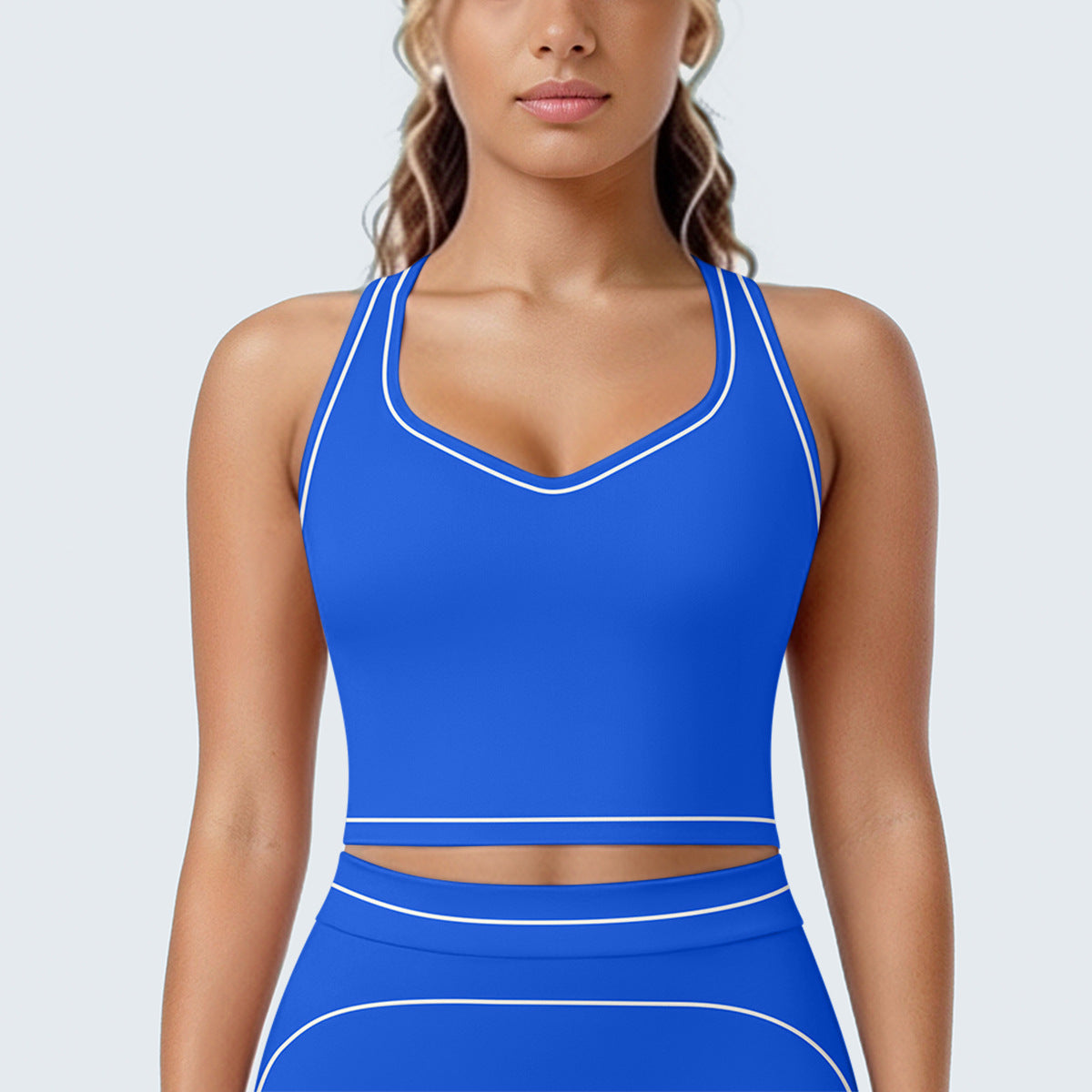 SOLBANA Contour H-Back Tank in Ocean