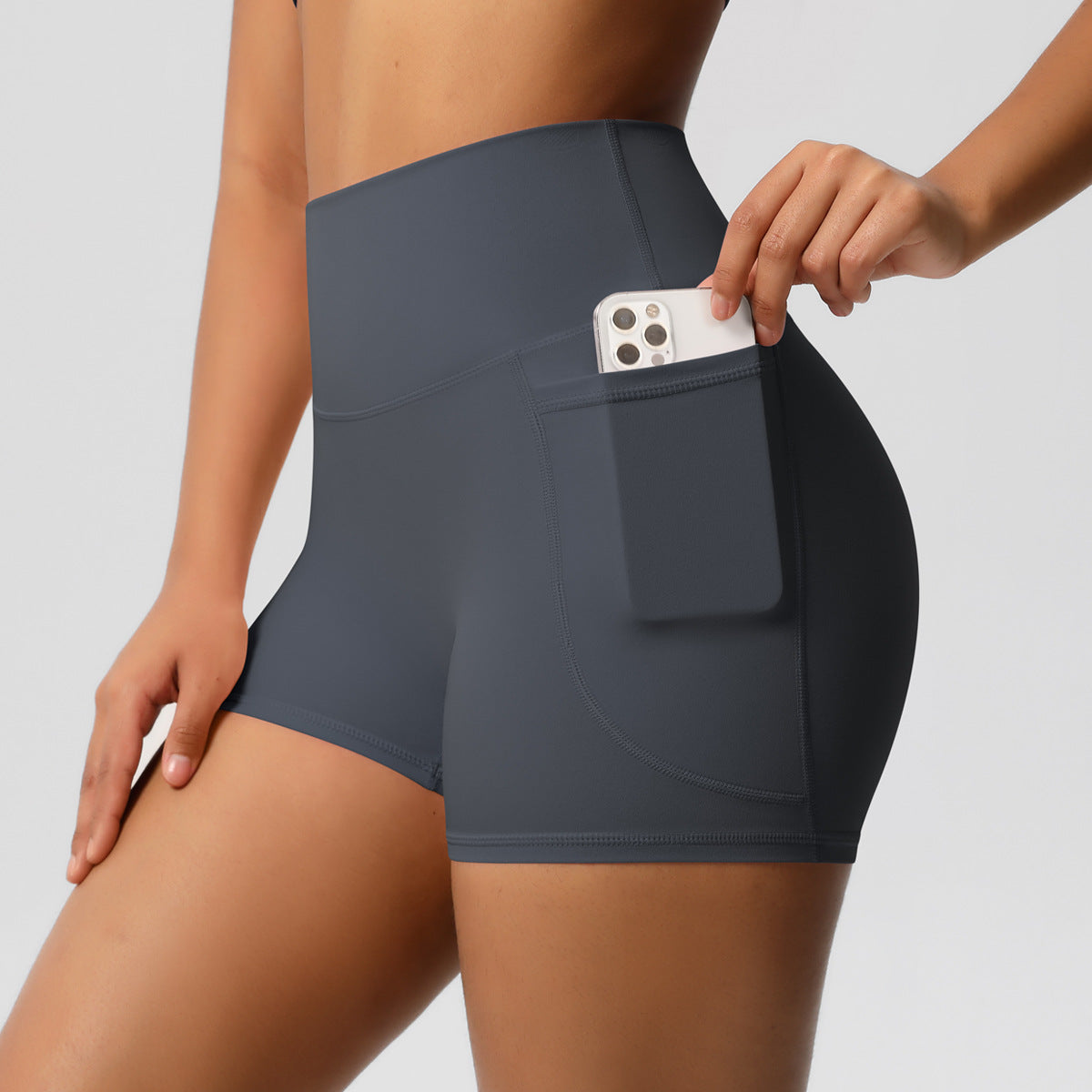 SOLBANA Form Pocket Short in Gray