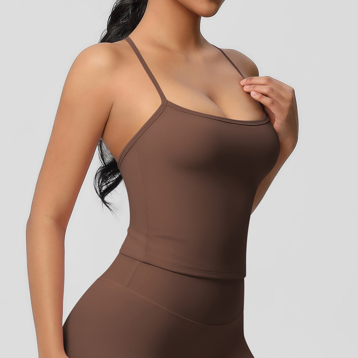 SOLBANA Studio Tie-Back Crop Tank - alternate product view