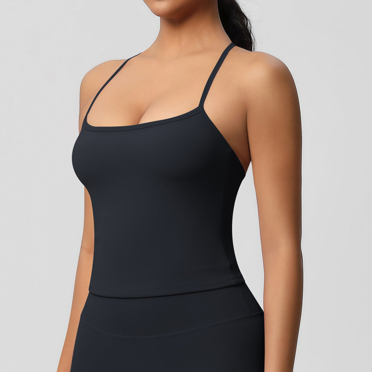 SOLBANA Studio Tie-Back Crop Tank - alternate product view