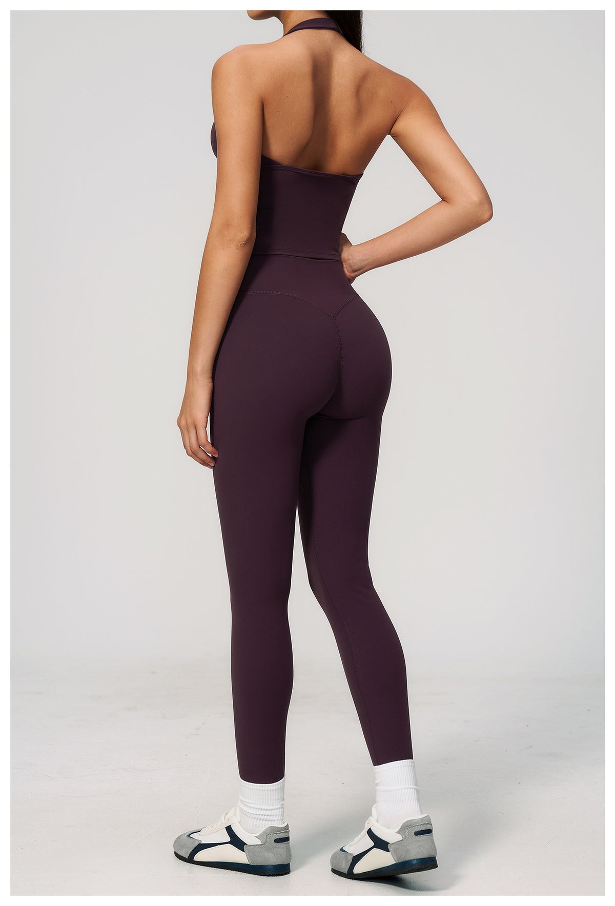 SOLBANA Studio Deep-V Halter 2-Piece Legging Set - alternate product view