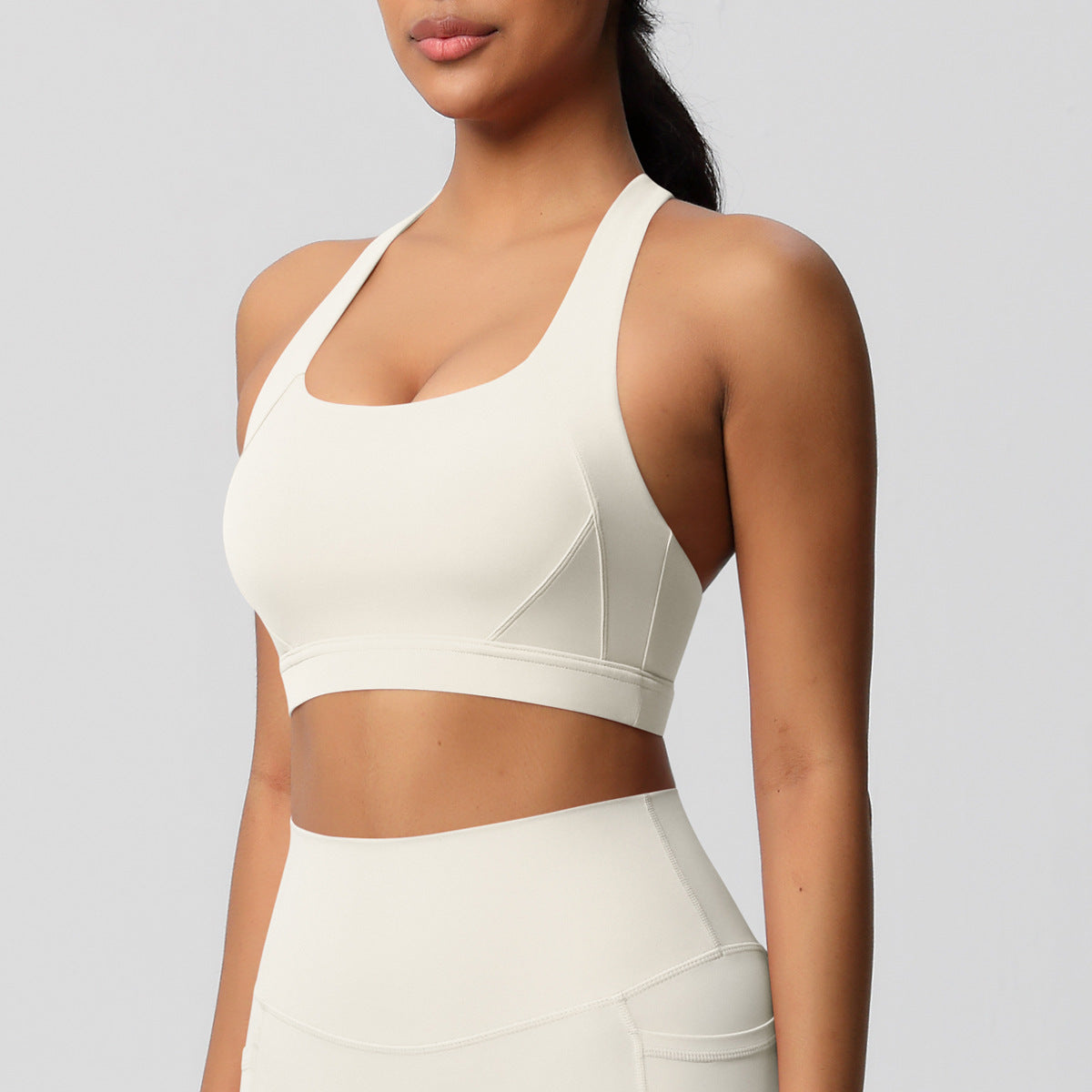 SOLBANA Studio Cutout Bra in Ivory