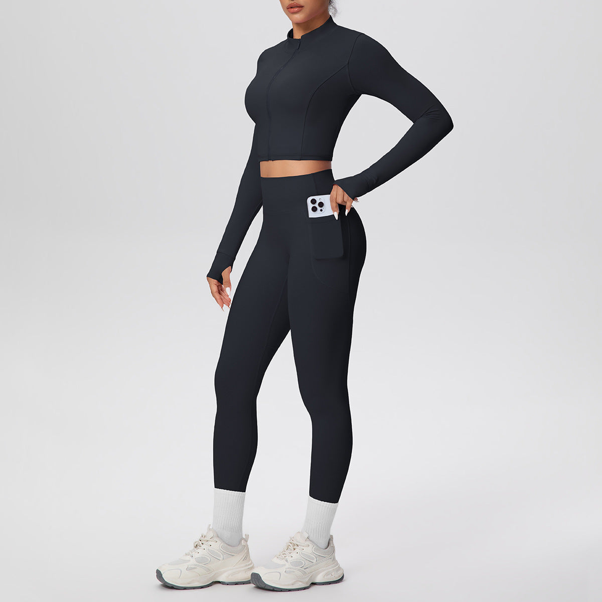 SOLBANA Studio Zip Pocket Legging Set - alternate product view