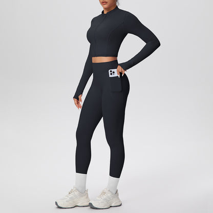 SOLBANA Studio Zip Pocket Legging Set - alternate product view