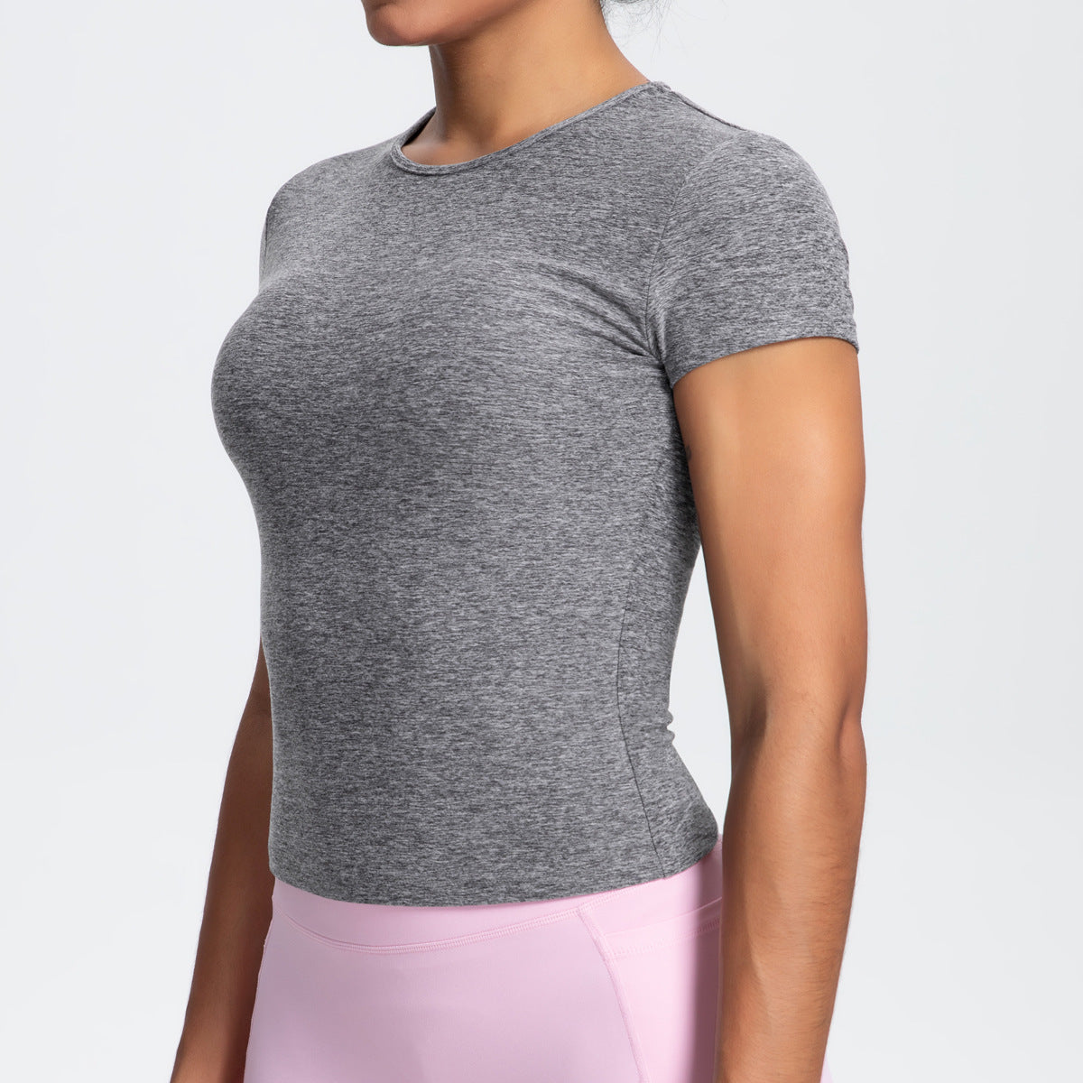 SOLBANA Coast Fitted Tee in Heather Grey