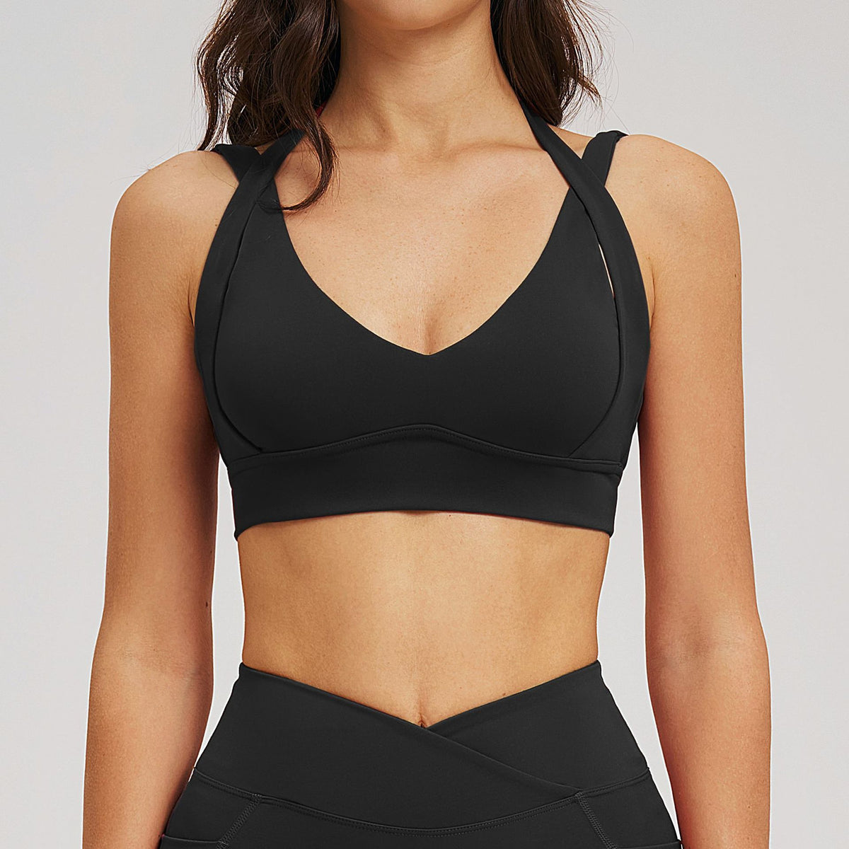 SOLBANA Studio Backless Bra in Black