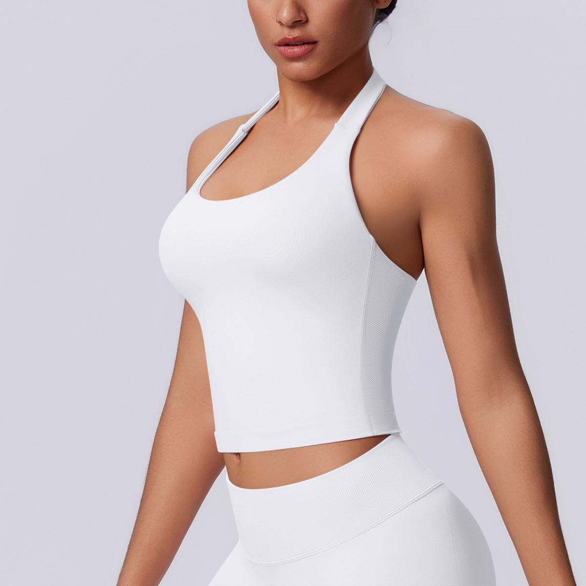 SOLBANA Studio Halter Tank in White