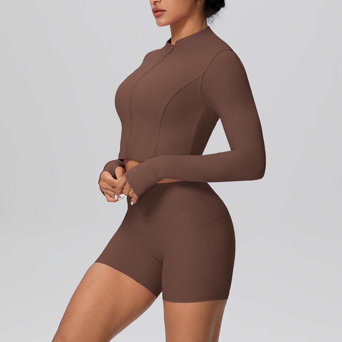 SOLBANA Studio Zip Pocket 2-Piece Short Set - alternate product view