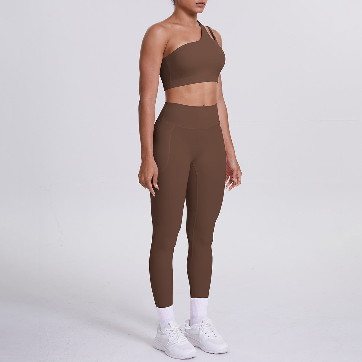 SOLBANA Studio One-Shoulder Pocket Legging Set - alternate product view