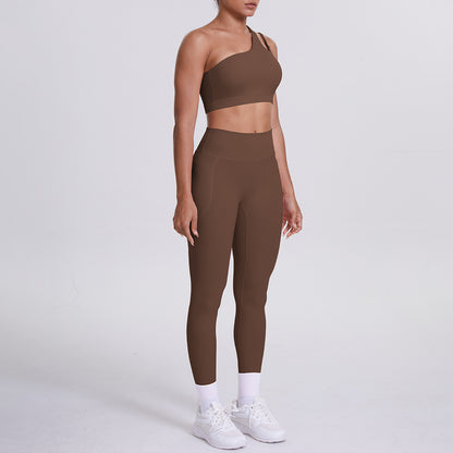SOLBANA Studio One-Shoulder Pocket Legging Set - alternate product view