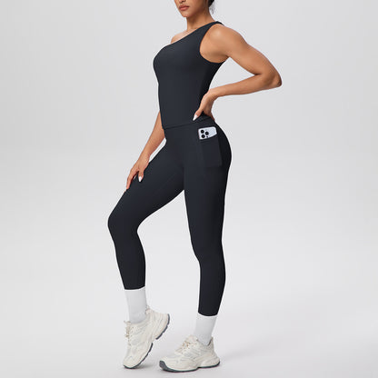SOLBANA Studio One-Shoulder Legging Set - alternate product view