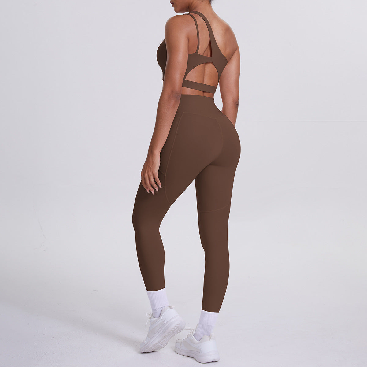 SOLBANA Studio One-Shoulder Pocket Legging Set - alternate product view