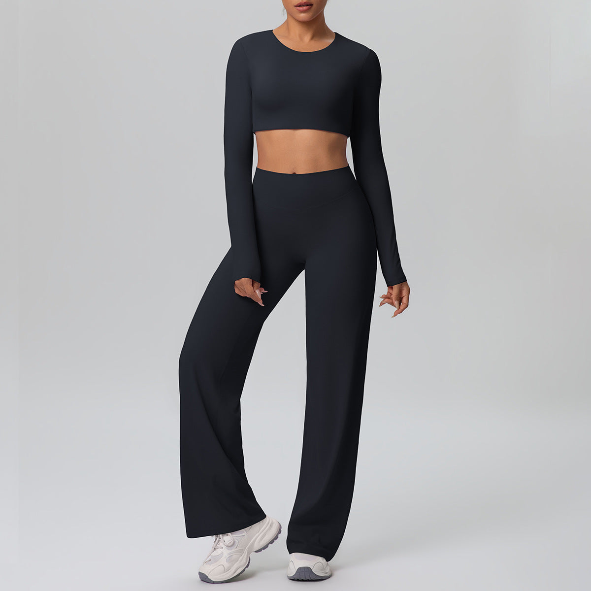 SOLBANA Coast Straight-Leg 2-Piece Set in Black